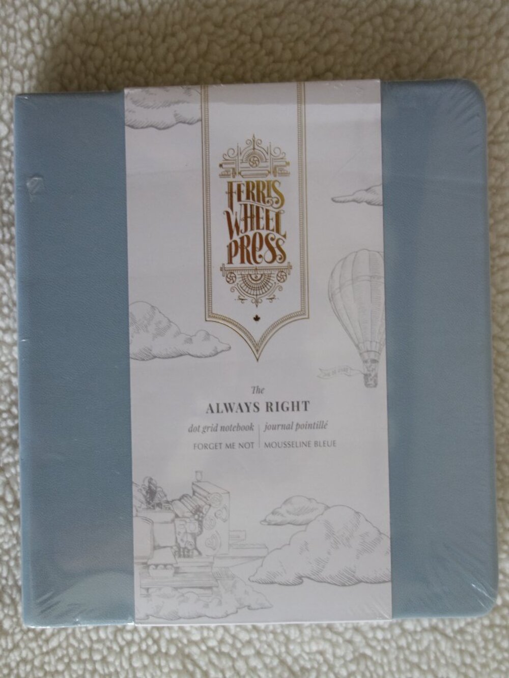 New Sealed FERRIS WHEEL PRESS The Brand Forget Me Not Blue Dot Grid Notebook